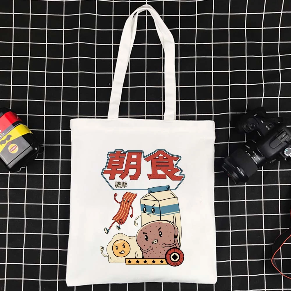 

Polyester Harajuku Shopper Bag Japan Series Ladies Collapsible Supermarket Shopping Bag Wild Shoulder Bags Foldable Ecobag