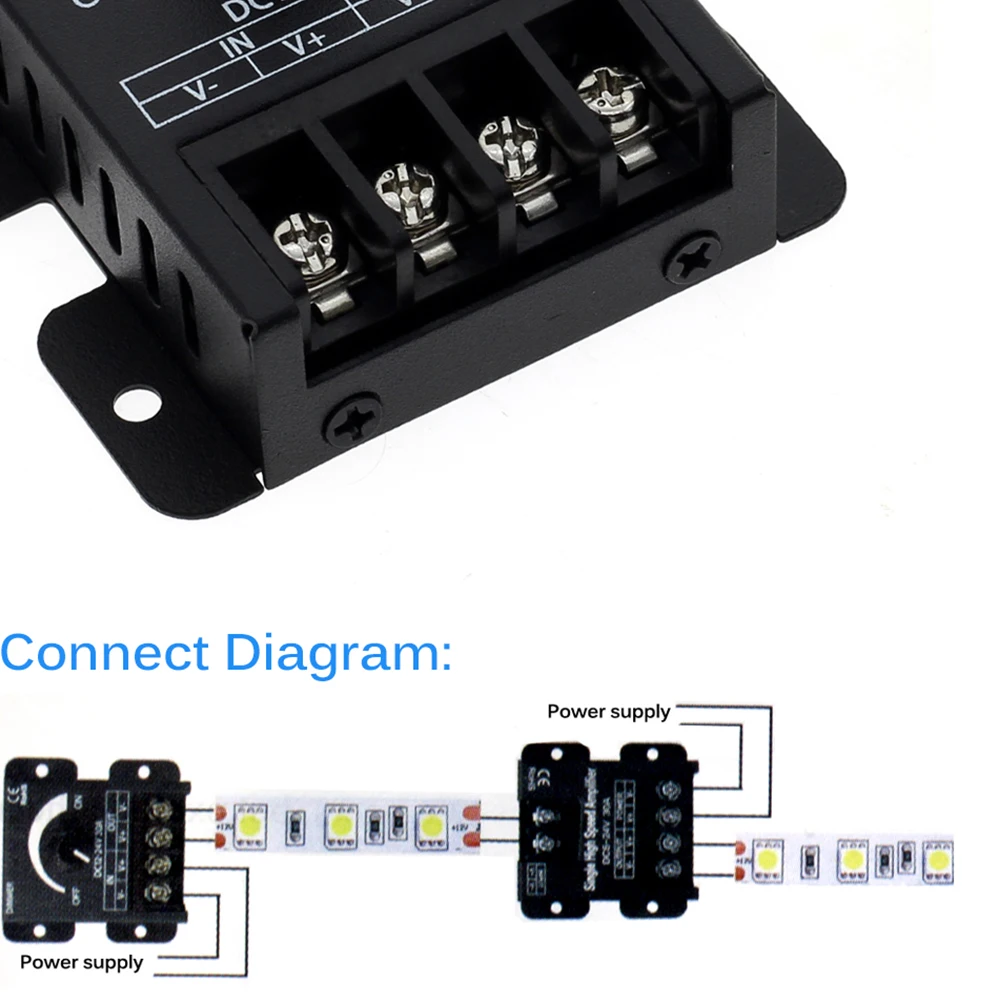 Светодиодный диммер DC 12V 24V 8A 30A Регулируемая яркость переключатель ручного