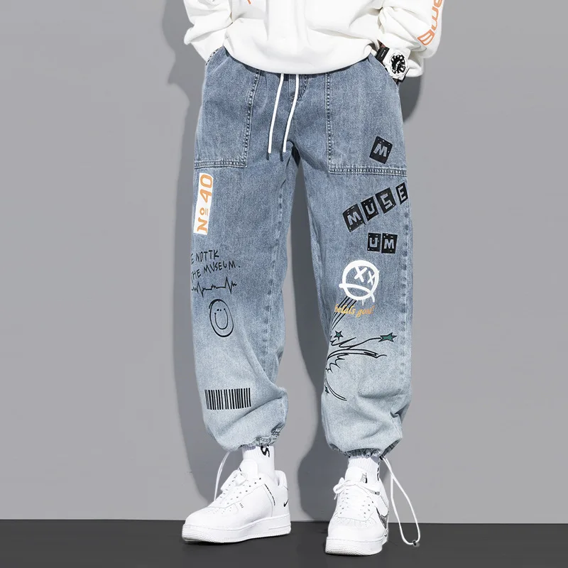 Брюки-карго мужские с эластичным поясом, модные штаны в стиле хип-хоп, Повседневная Уличная одежда для бега от AliExpress RU&CIS NEW