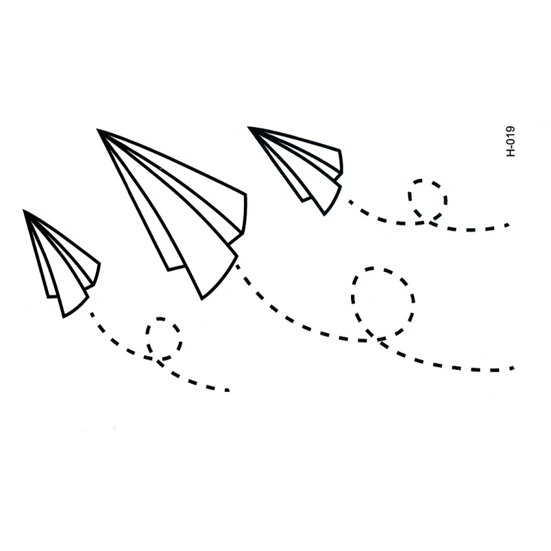 

Cool Paper airplane Waterproof Temporary Tattoo Stickers beautiful Cute Body Art Henna Tattoo sticker Fake tatoo Beauty Makeup