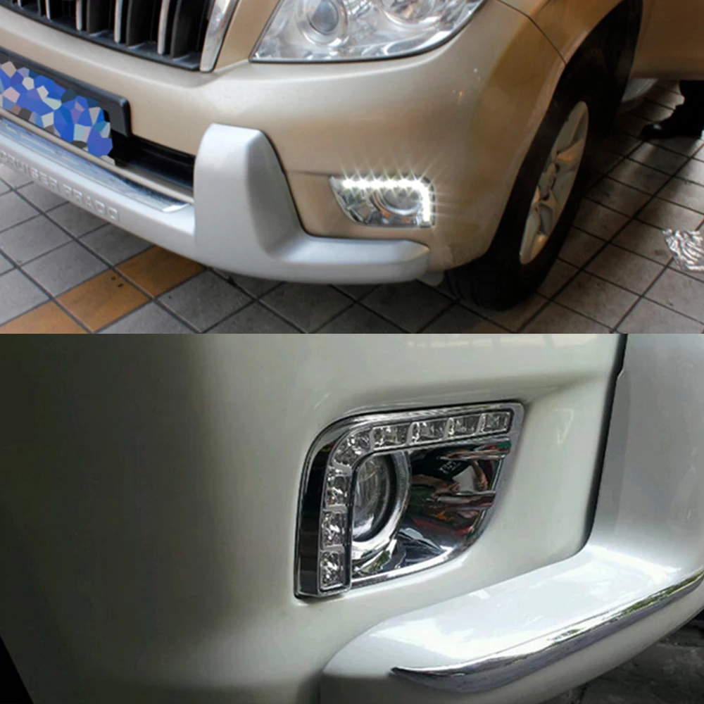 Автомобильный мигающий 1 комплект для Toyota Prado FJ150 LC150 Land Cruiser 2700 2010 2011 2013 дневной