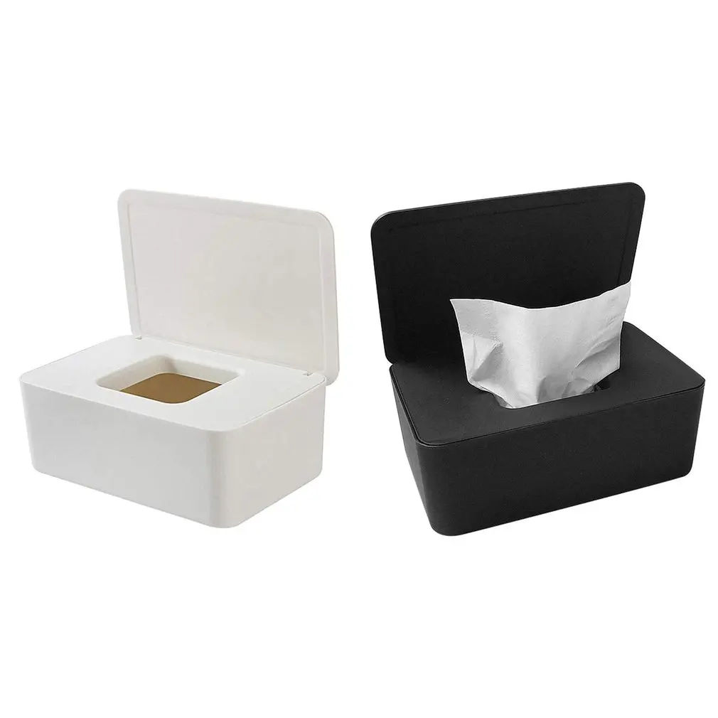 

Dustproof Wet Wipes Storage Box With Lid Home Desktop Tissue Storage Box Portable Wet Wipes Dispenser