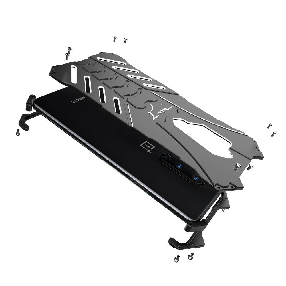 R-JUST Phone Case For Oneplus 8 Pro Luxury Aluminum Metal Bat Back Cover Oneplus8 1+8 Armor Heavy Dust Rugged | Мобильные телефоны