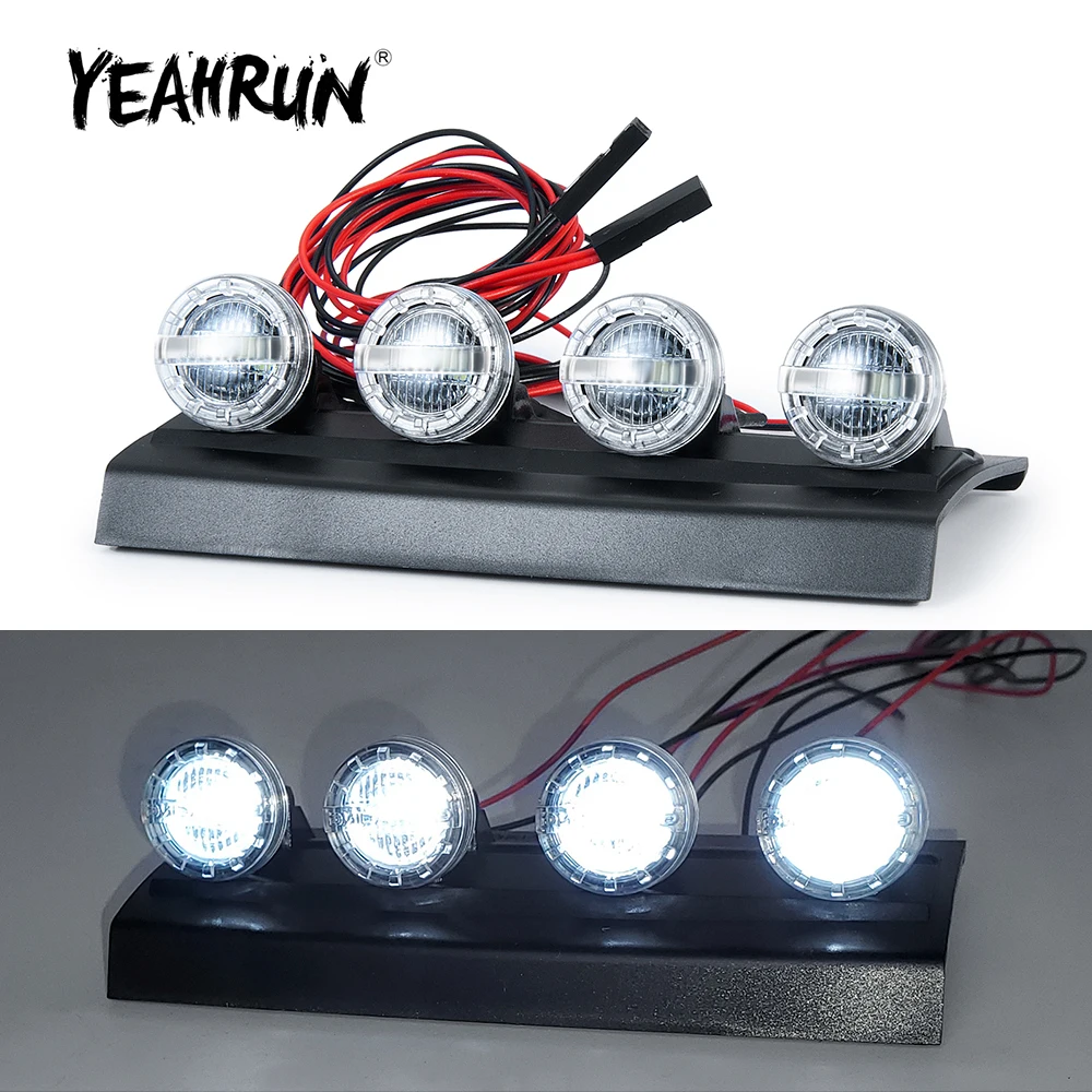 

YEAHRUN Roof Light Headlights Spotlight LED Lights for Axial TRX-4 TRX4 Bronco TRX-6 G63 1/10 RC Crawler Car Model Parts