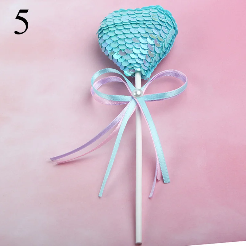 blue heart 1 шт. блестящие серьги-бусины с блестками торт топперы день рождения Свадебный Праздничный торт флаг украшения детский душ торт Топпер вечерние поставки - Цвет: blue heart