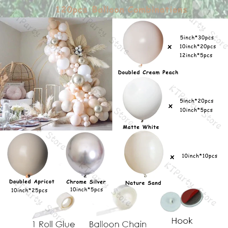 Двойные румяна обнаженные воздушные шары арочная гирлянда свадебное украшение