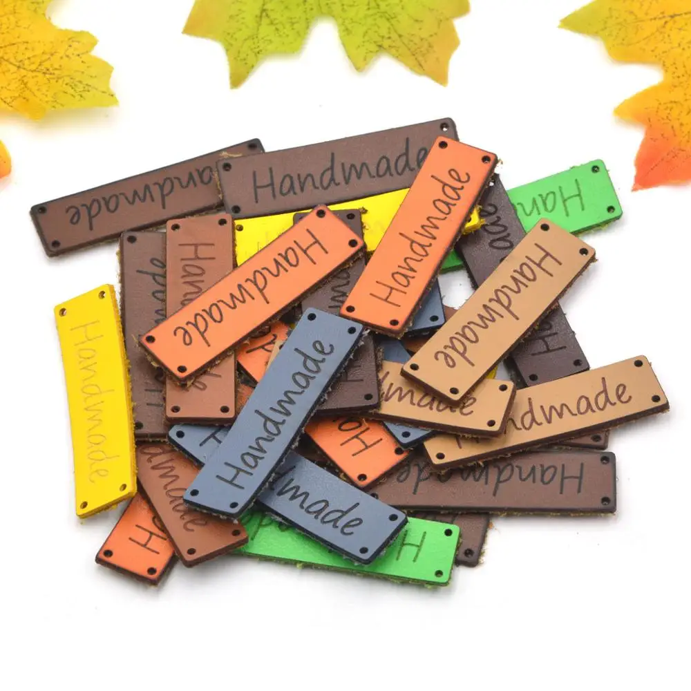 20 шт. этикеток ручной работы этикетки для одежды кожаные бирки джинсовая сумка
