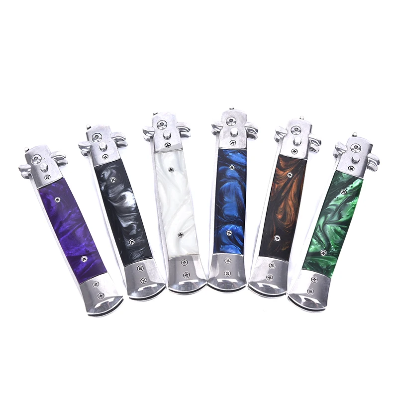 

1pc Foldable Automatic Stainless Steel Combs Brushes Hair Trimmer Comb Brush Accessories Mens Pocket Knife Comb Oil Hair Comb