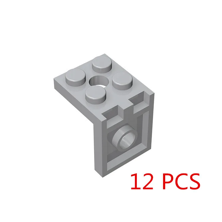 12 pcs grey Фигурки, демонстрационная коробка, мини-фиги, чехол, маленькие кирпичи, опорная пластина, кронштейн, строительные блоки, фигурка, подставка, опорная пластина, игрушки для детей - Цвет: 12 pcs grey