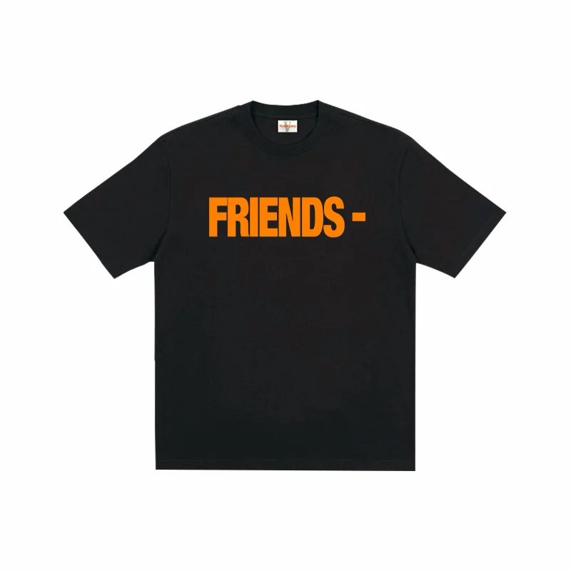 

2021 New VLONE Short-sleeved Men's European and American TRENDY Brand Big V Classic Joint Friendst Shirt Women Tee