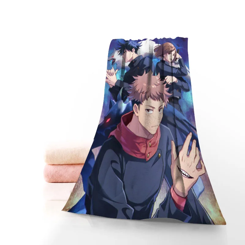 

Anime Jujutsu Kaisen Bath Washcloth Home Textile Travel Hand Face Towel Microfiber Fabric Bathroom Towels Size 35x75cm