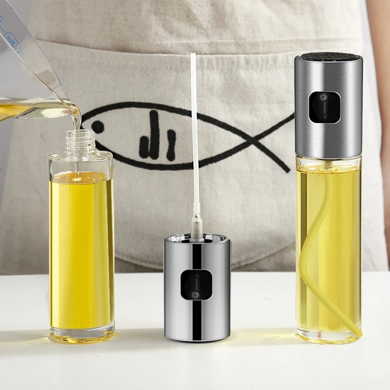 

Stainless Steel Olive Oil Sprayer Bottle Pump Oil Pot Leak-proof Grill BBQ Sprayer Oil Dispenser BBQ Cookware Kitchen Tools