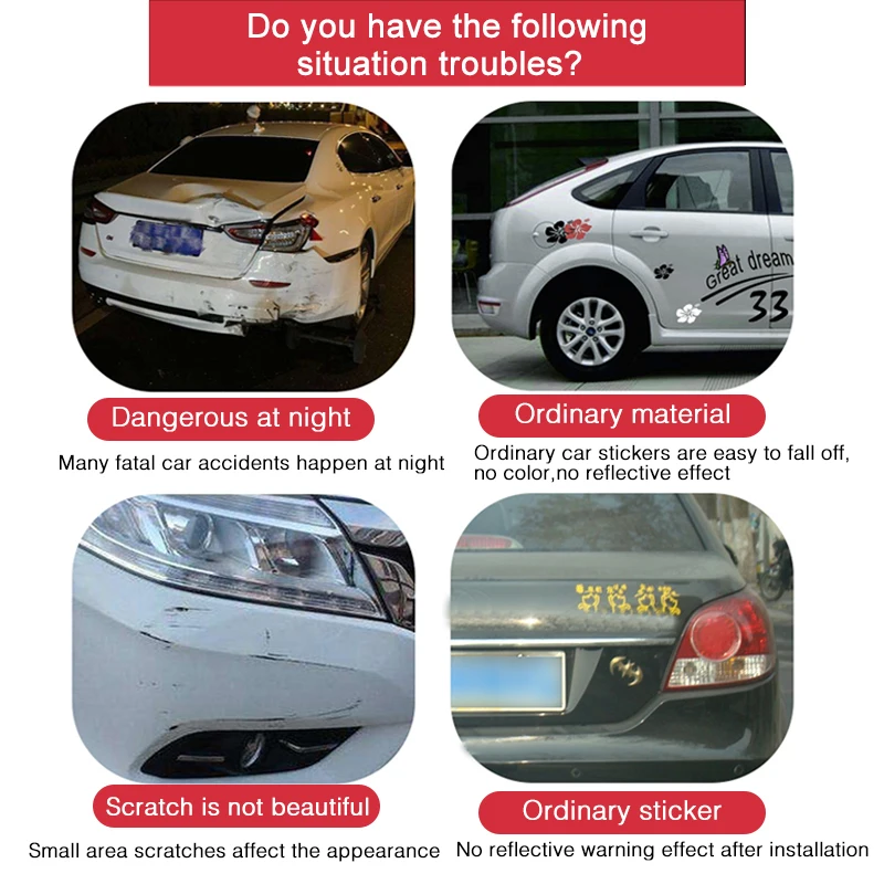 Внешняя Предупредительная полоса наклейка отражающая лента не оставляющая