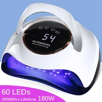 uv led nail lamp for manicure drying nails all gel polish 180w professional nail dryer lamp with auto sensing 60 leds high power