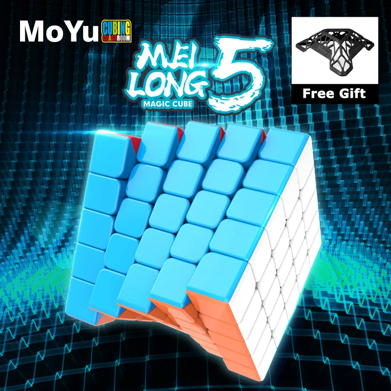 

Профессиональный волшебный куб MOYU Meilong 5*5*5, скоростной пазл, обучающие игрушки для взрослых, волшебный куб с кронштейном