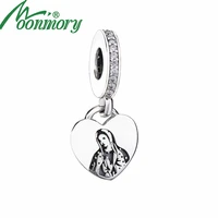 moonmory 100 pure 925 sterling silver virgin of guadalupe charms pendant jewelry making charms beads wedding women jewelry