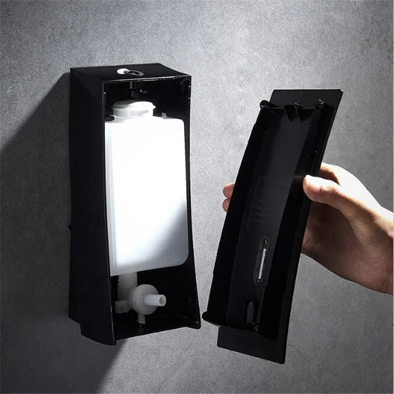 Диспенсер для мыла настенный жидкости ABS черный отель Кухня Ванная комната