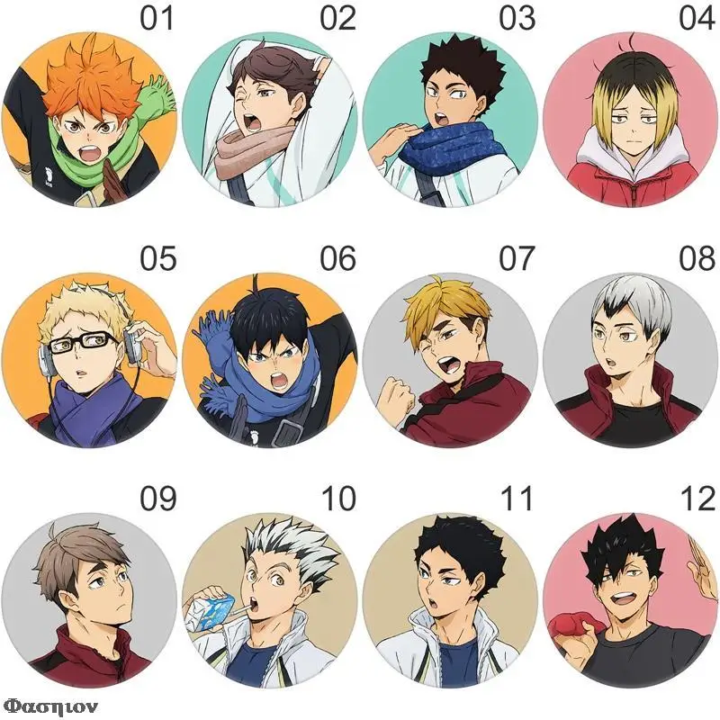 Японское Аниме Haikyuu! Значок косплея мультфильм коллекция Сумки Значки для
