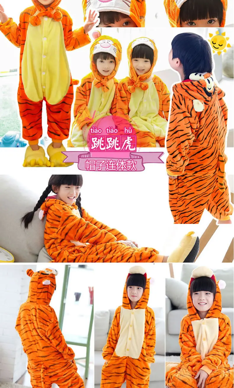 Детские пижамы для мальчиков и девочек, пижамы с динозавром, фланелевые детские пижамные комплекты, одежда для сна с животными, зимние комбинезоны, кигуруми