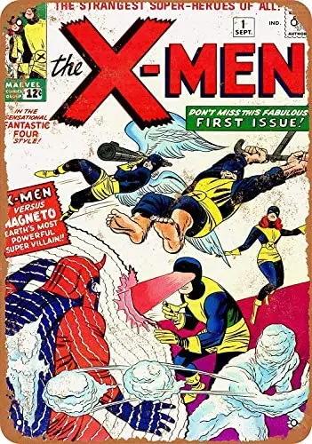 

Keviewly X-Men #1 Metal Tin Sign 12 X 8 Inches Vintage Wall Decor Home Decoration Accessories Modern Wall Decor Posters