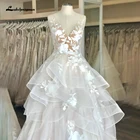 Женское свадебное платье It's yiiya, белое кружевное платье с V-образным вырезом и аппликацией из органзы цвета слоновой кости на заказ на лето 2019