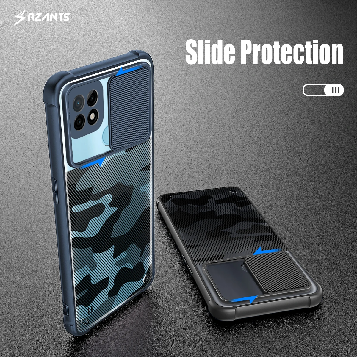 rzants for oppo realme c21 realme c25 phone case soft camouflage lens protectionslim clear double casing free global shipping