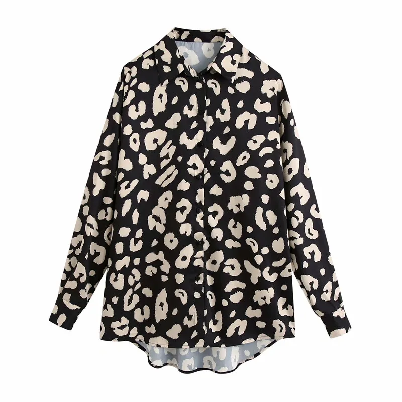 Женская Длинная атласная блузка za элегантная однобортная черная с длинным