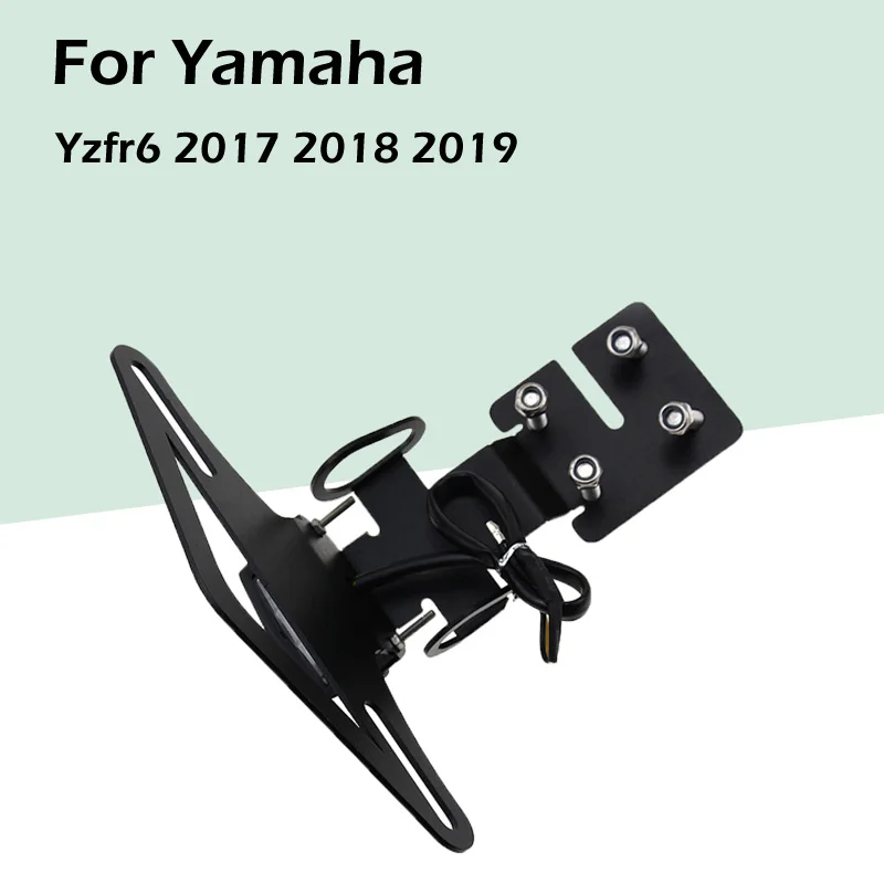 

For Yamaha Yzfr6 2017 2018 2019 Motorcycle Modification Accessories Rear Bracket License Plate Holder License Plate Frame