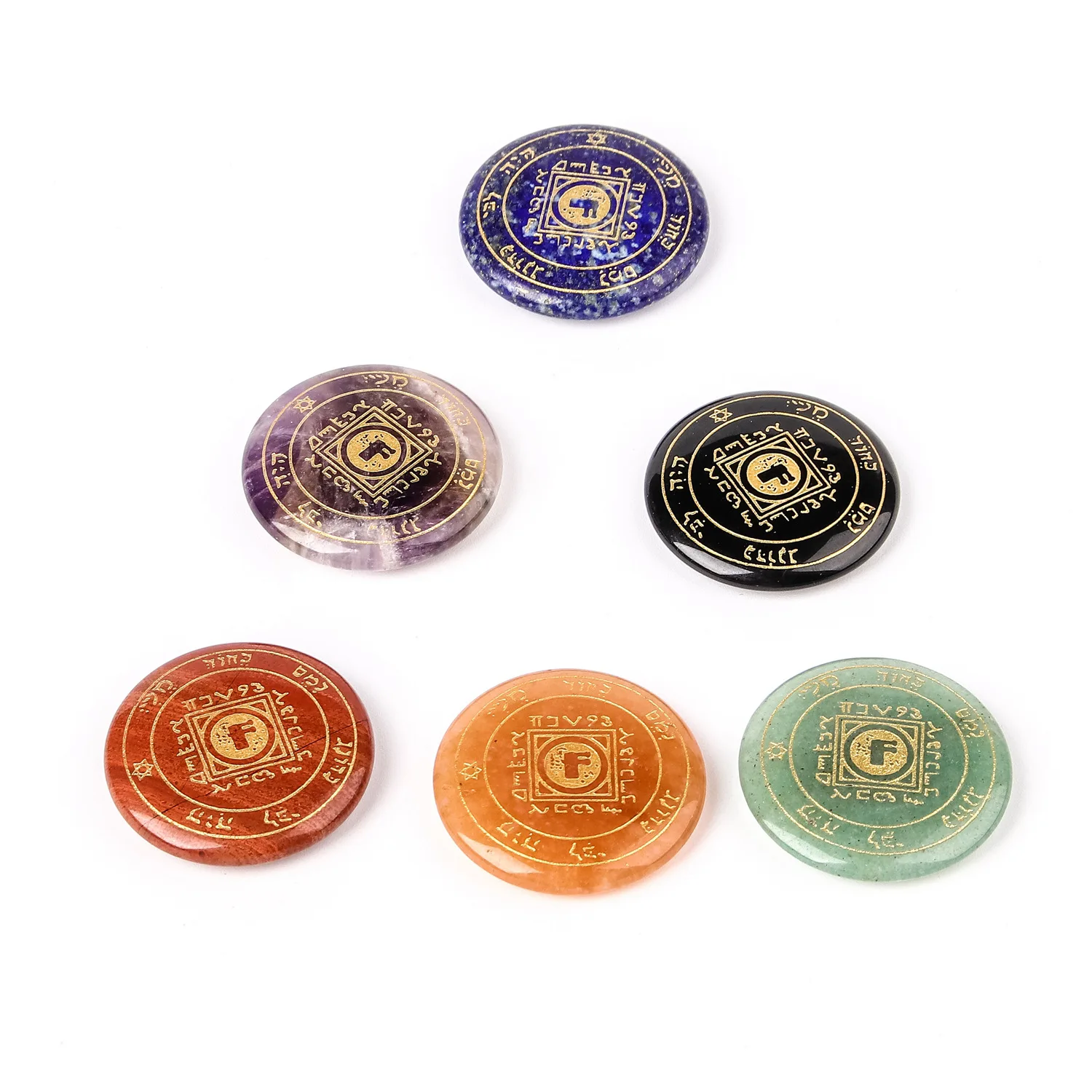 30 мм натуральный камень кристалл круглый кусок Соломон амулеты любви энергии