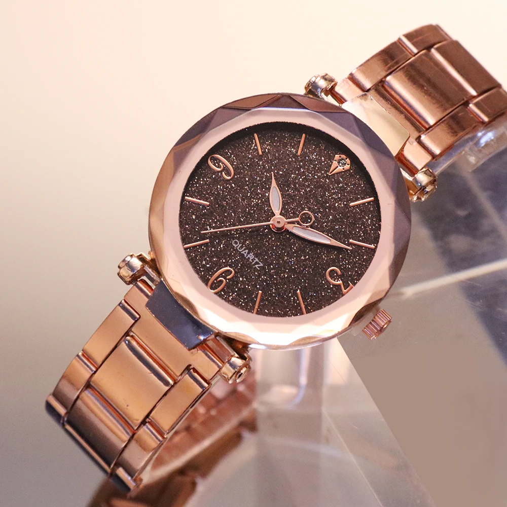 Роскошные женские кварцевые часы классические модные с кристаллами Reloj Mujer
