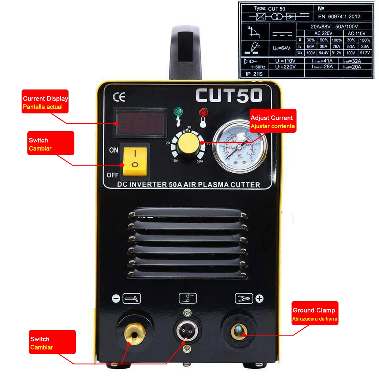 Плазменный резак Samger CUT50 50AMP цифровой инвертор HF сварочный аппарат для металла