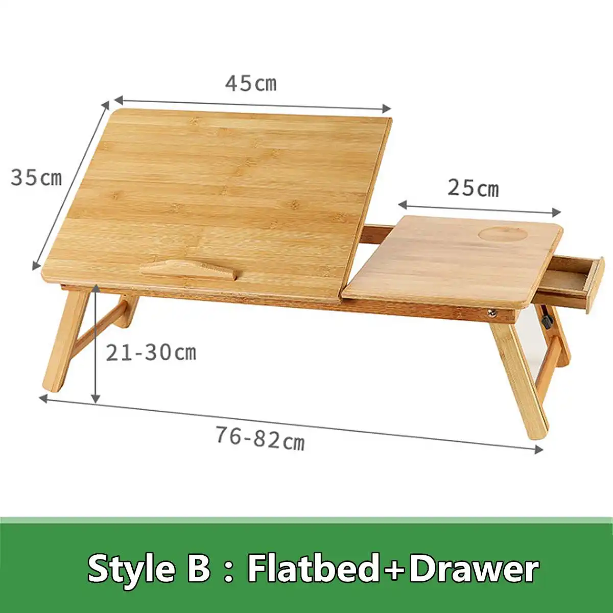 

2 types Portable Laptop Computer Stand Holder Stand Wooden Folding Non-slip Laptop Desk for Bed Sofa Adjustable Serving Table