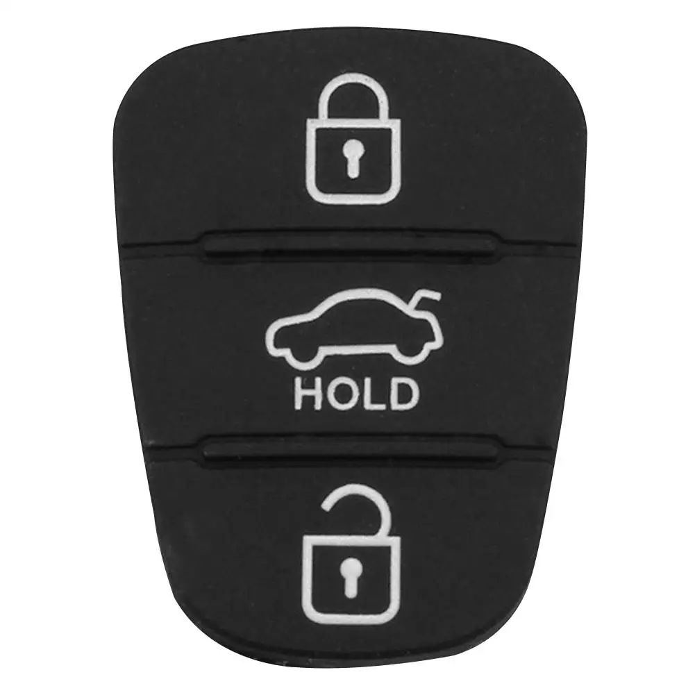 

Черный силиконовый Сменный Чехол для автомобильного ключа, 3 кнопки, резиновая прокладка с надписью для Hyundai Kia, мягкий сенсорный чехол для а...