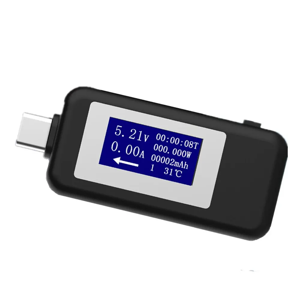 Тип c Тестер Многофункциональный Dc Цифровой измеритель напряжения и тока Usb
