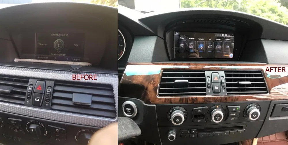 Автомобильная аудиосистема 8 &quotAndroid10 4 Гб ОЗУ 64 ПЗУ для BMW E60 E61 E63 E64 M5 2004-2010 монитор
