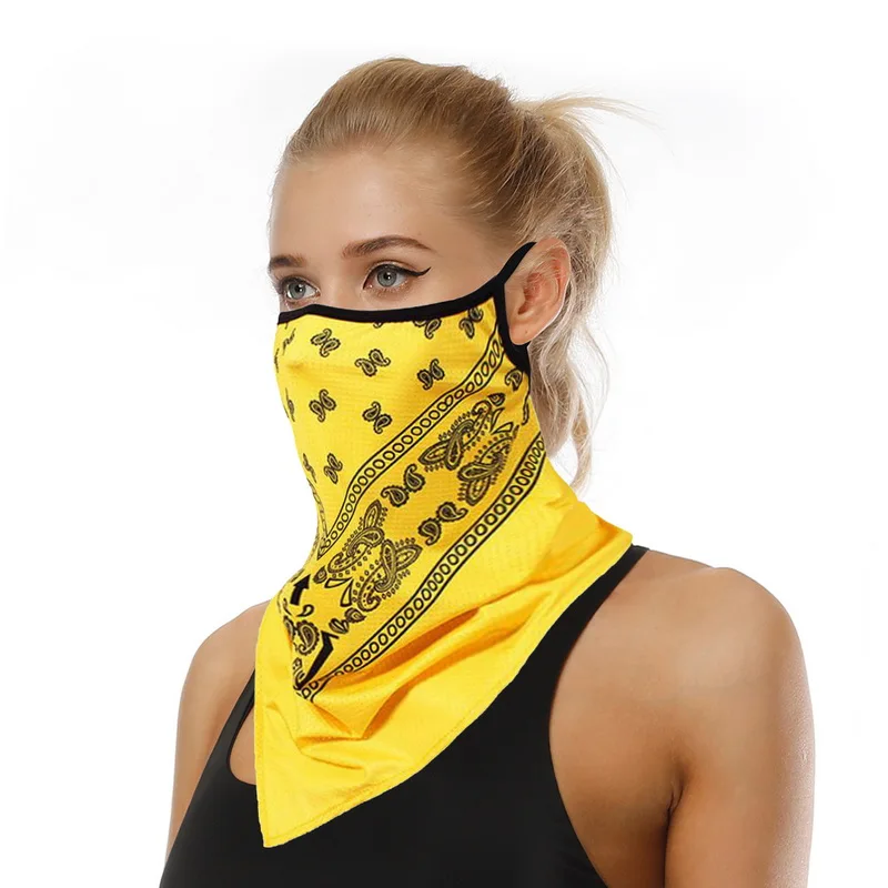 

Summer Sun Protection Facemask Adult Scarf Chiffon Outdoor Driving Cycling Masks Sunshade Neck Sunscreen Mask Silk Mascarillas