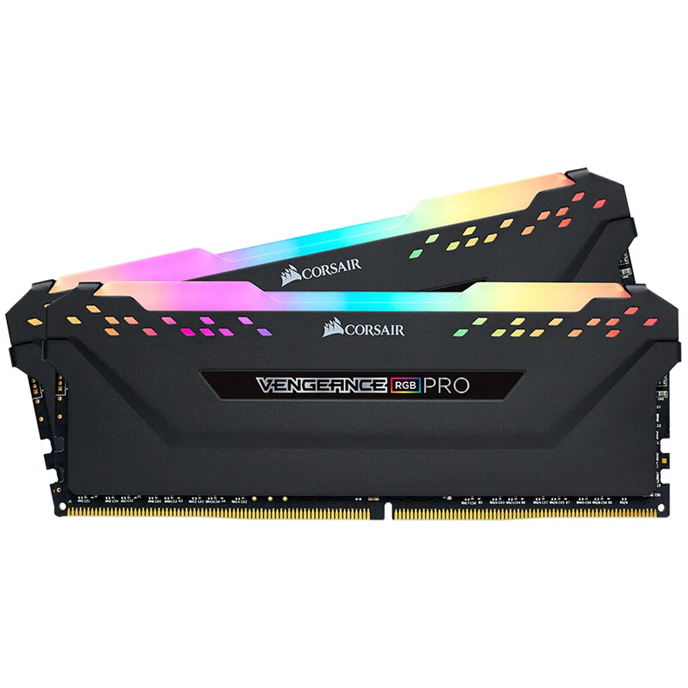 Corsair Комплект VENGEANCE лей VENGEANCE®RGB PRO 16 ГБ(2x8 ГБ) DDR4 DRAM 3000 МГц 3200 C16 C18 черный|Оперативная