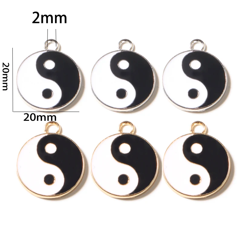 

New Drop Oil Gossip Pendant Hip-Hop Geometric Luck Charm For Necklace Bracelet Choker Couple Gift For DIY Handmade Accessories