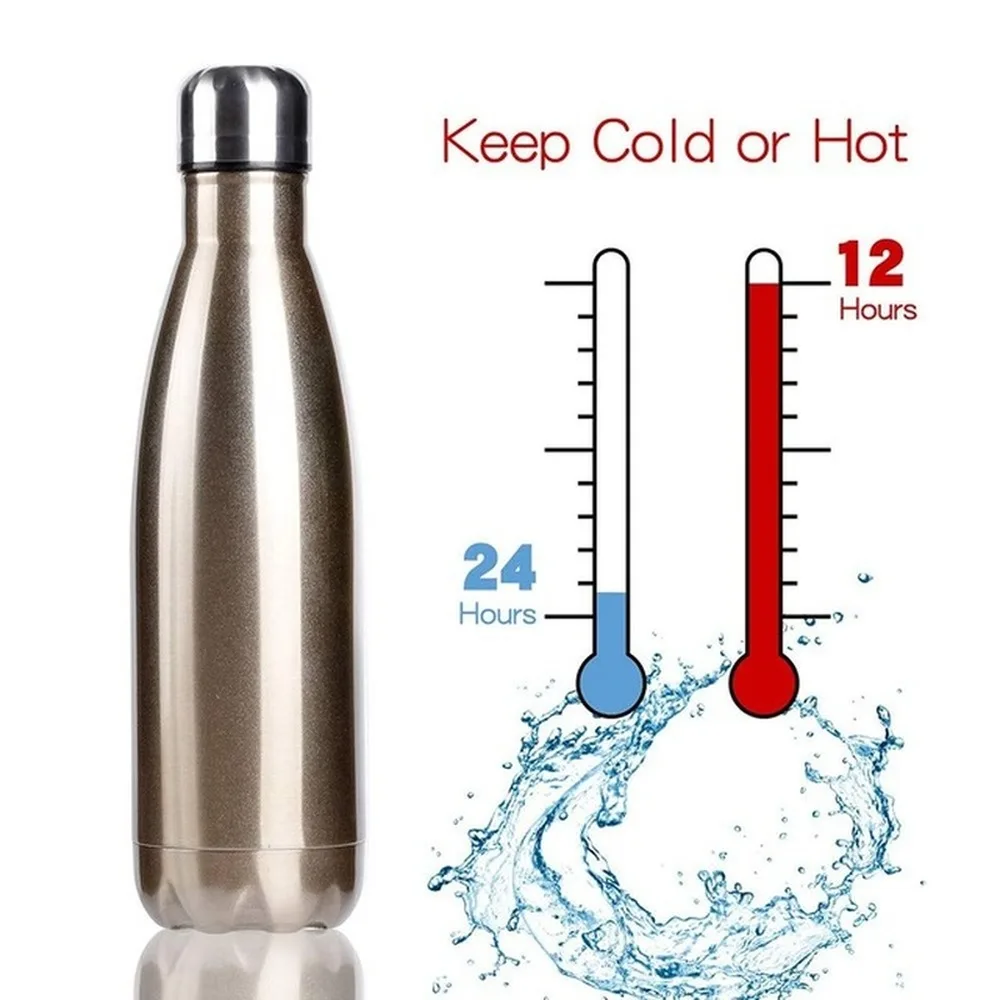 

350/500/750/1000ml Double-wall Creative BPA free Water Bottle Stainless Steel Beer Tea Coffee Portable Sport Vacuum thermos