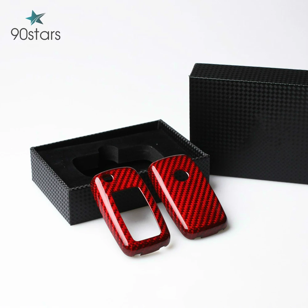 Углеродное волокно чехол ключа дистанционного управления автомобилем для VW Golf