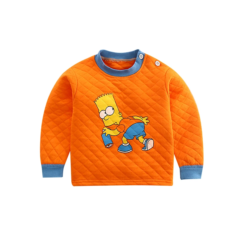 7 Baby Tshirt Thick Winter Warm Home Wear Newborn Baby Boys Girls Tops T-shirt Kids Clothing Baby Clothes - Цвет: 7