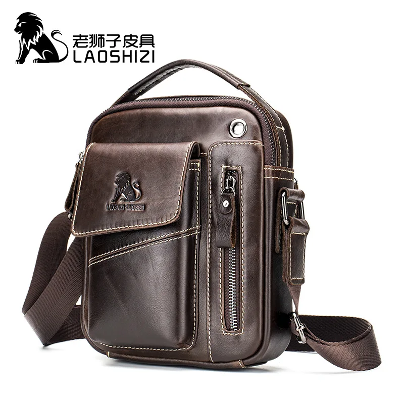 

Old Lion Men's Leather Shoulder Bag Fashion Travel Bag Messenger Bag Retro Style Suede Leather Briefcase Popular Men's Bag