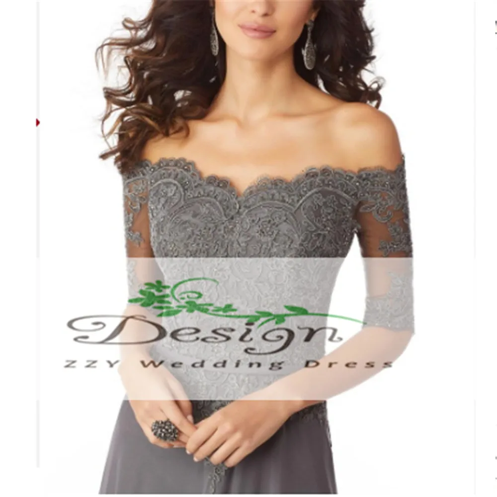 

Excellent Half Sleeves Lace Appliques Sheahth Custom-Made evening dresses Sashes mother of the bride dresses