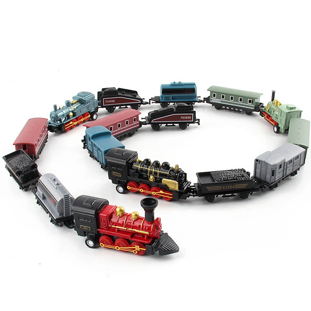 Детский паровой поезд LY517 имитация ретро-пазла из сплава модель с орнаментом