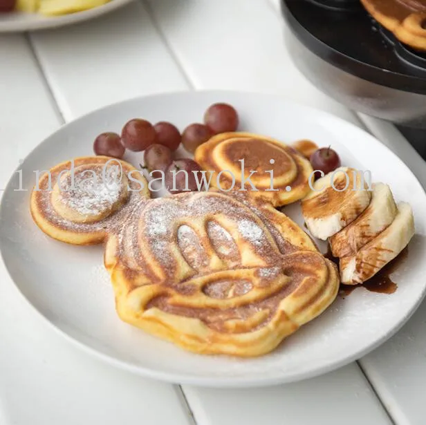 Милая мультяшная форма электрическая вафельница машина для выпечки завтрака