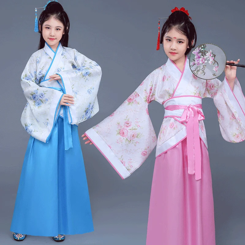 

Китайский стиль hanfu Детский костюм для девочек Национальный Детский костюм принцессы сказочная одежда для сцены