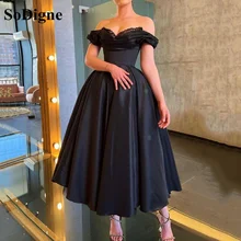 SoDigne Vestidos cortos de satén para mujer, vestido Formal de fiesta, con hombros descubiertos, para ocasiones especiales, 2021 (3)