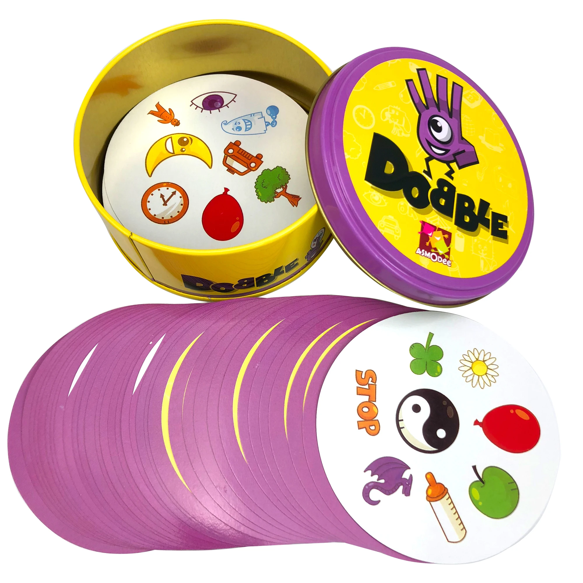 Dobble Spot It карточная игра игрушка железный ящик 55 карт Гермиона Спорт Go кемпинг хип