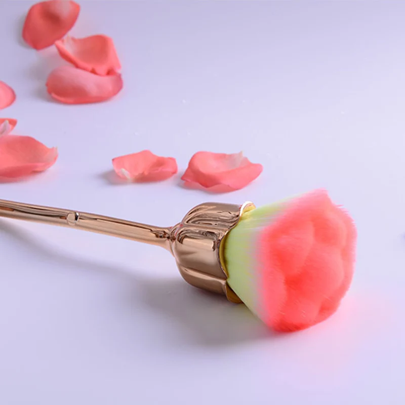Одиночная Кисть для макияжа шелковистая Роза в форме цветка кисти Премиум
