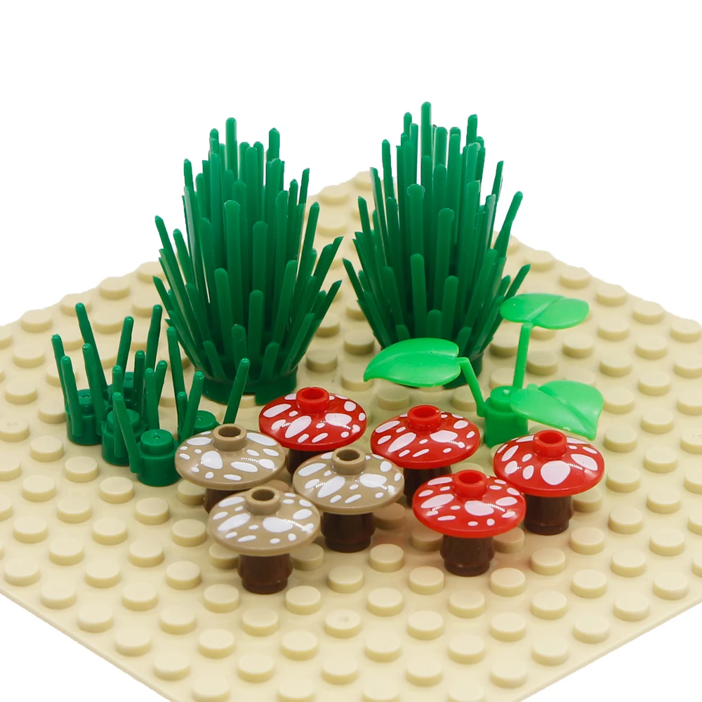 Строительные блоки Friends аксессуары для сборки детали грибов леса MOC растений